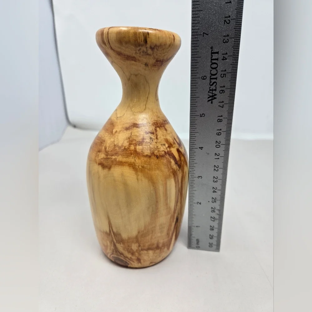 Canyon Country Wood Products Wooden Vase 7 Inches Tall 2.5 Inches Base Width